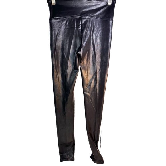 SPANX Women’s Faux Leather Stripe Leggings Size: S Color: Black/White NWT. - Picture 7 of 16